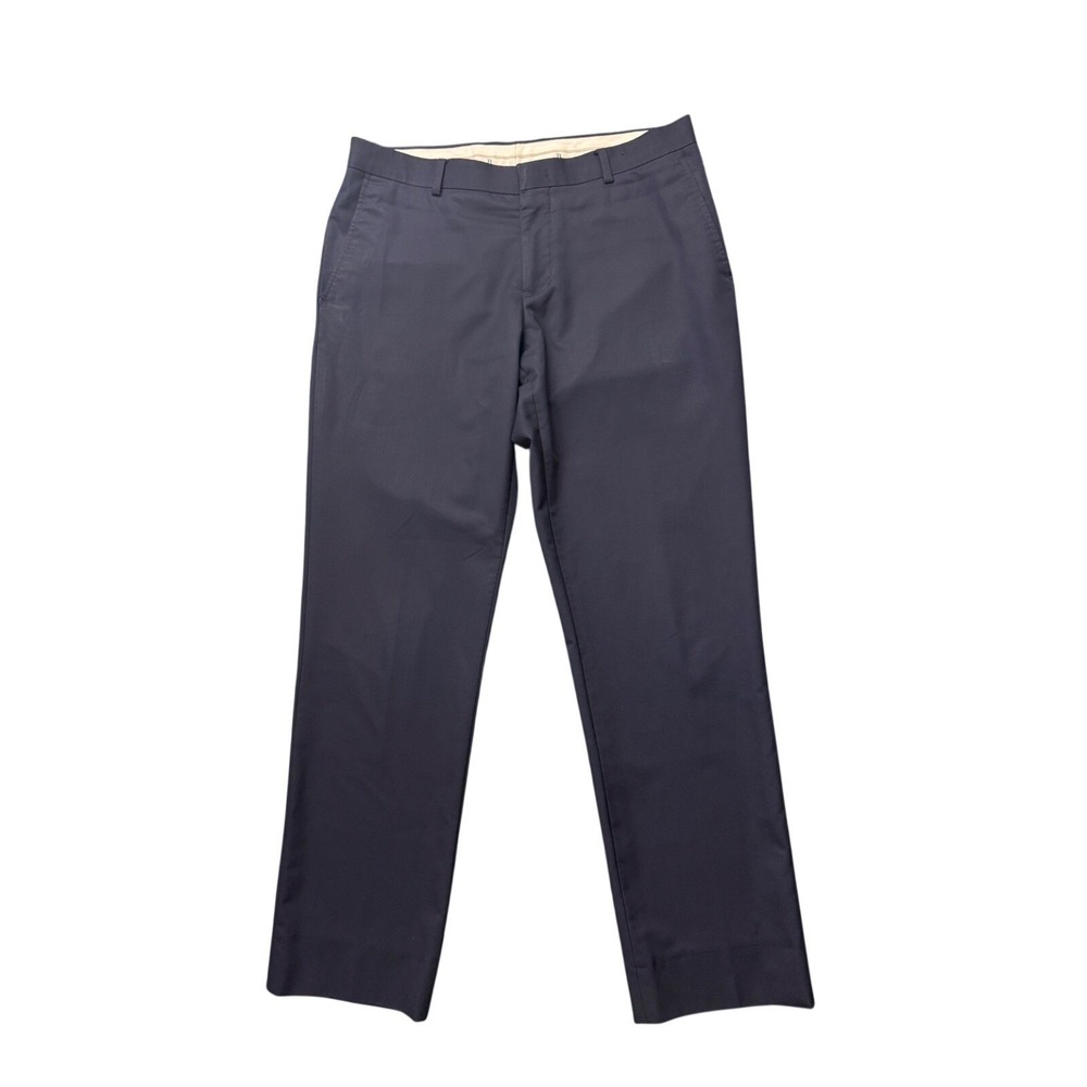 Balmain Paris Mens Super 120s Wool Dress Pants Navy Blue Size 48R 33x29 qq15